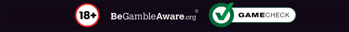 This image displays two important responsible gambling logos:  The 